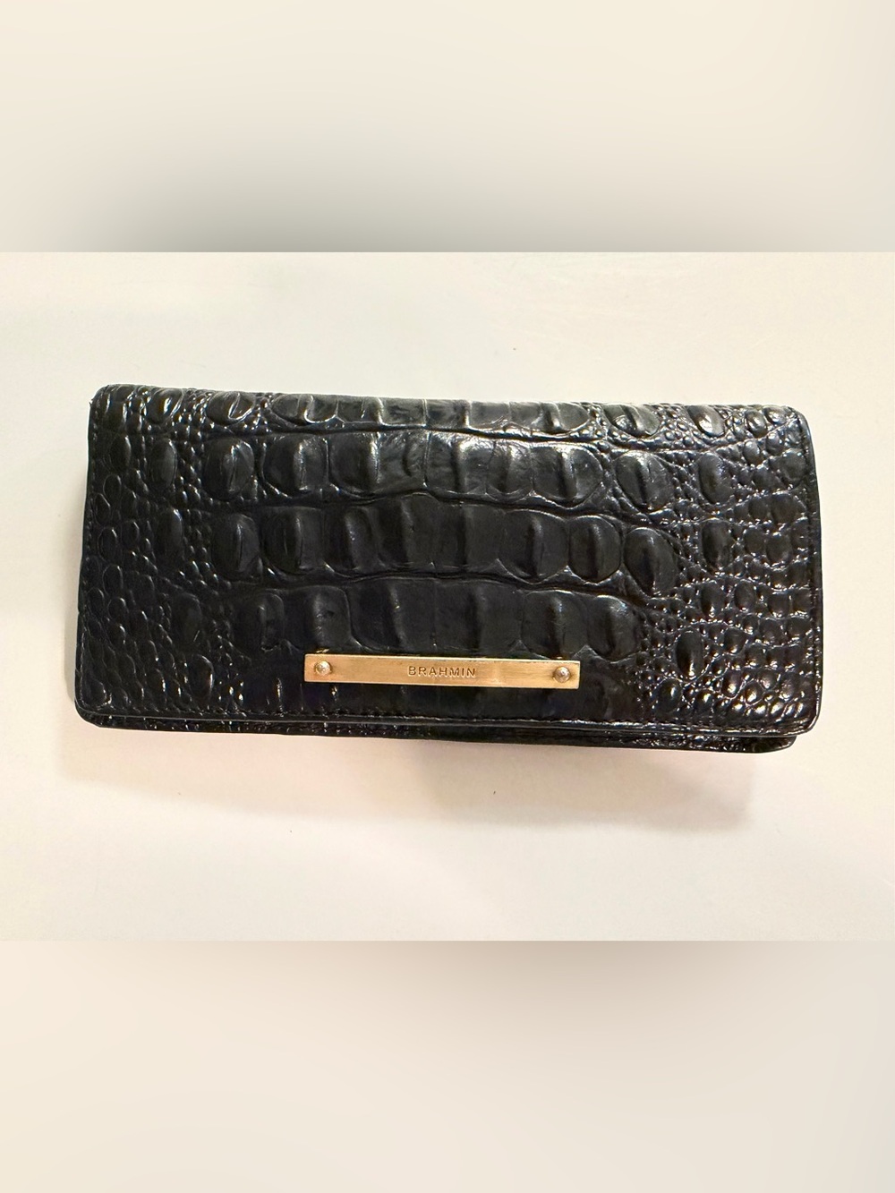 Brahmin Ady Croc-Embossed Leather Wallet